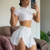 Falda Abertura blanco, talla S — Cervo Sport, ropa deportiva de faldas