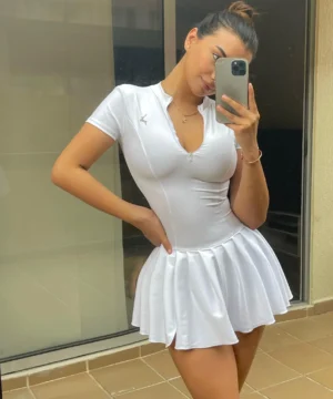 VESTIDO CREMALLERA MANGA CORTA