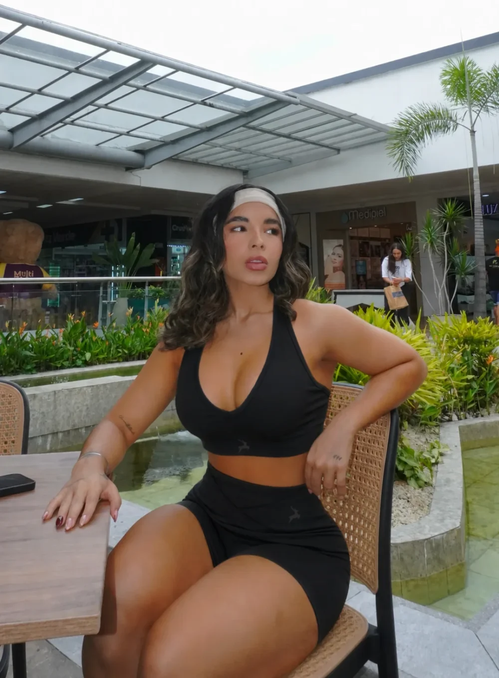 Set Active negro, talla única — Cervo Sport, ropa deportiva de mujer