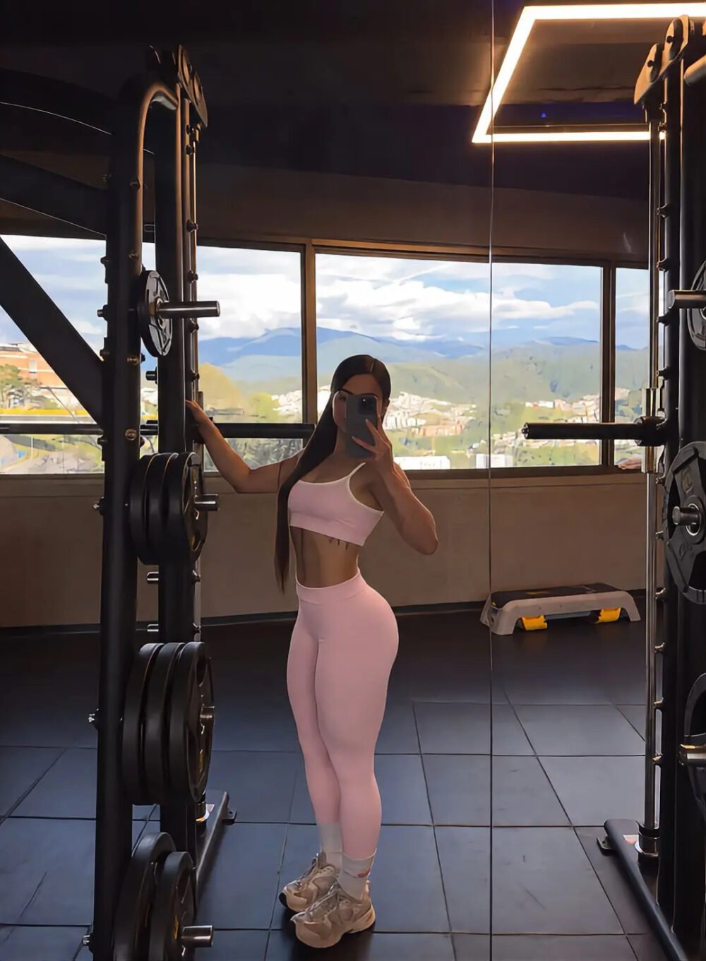 Set Omega rosado, talla única — Cervo Sport, ropa deportiva de mujer