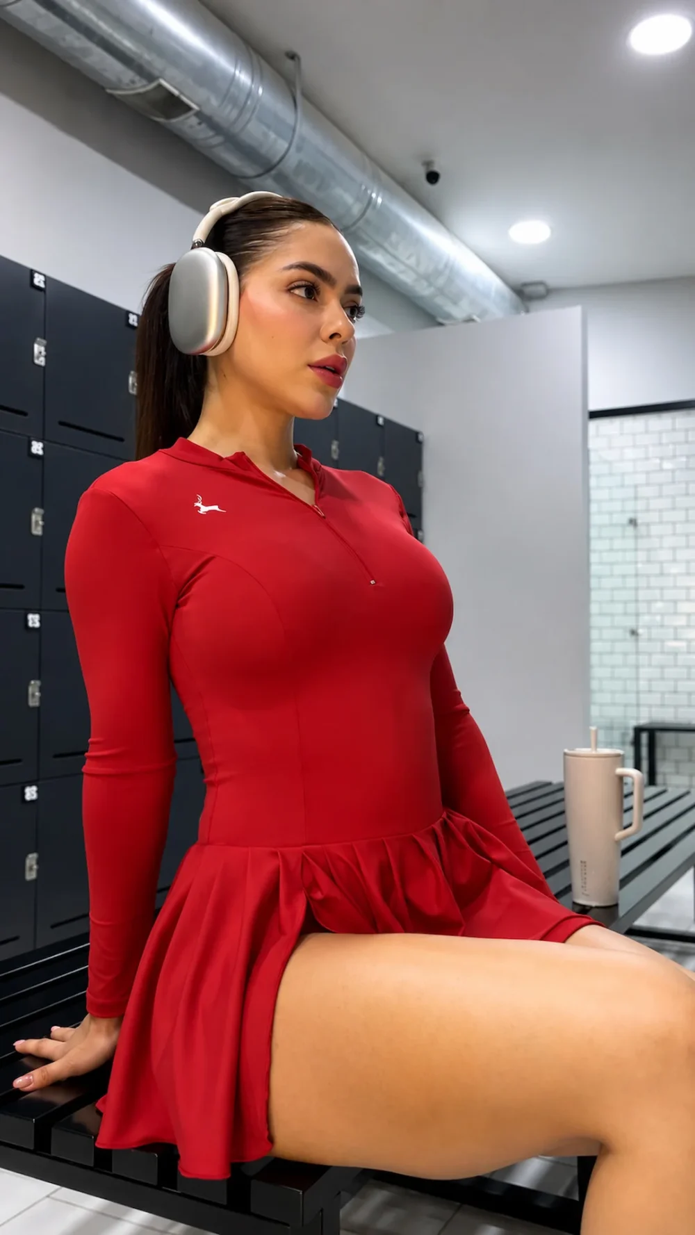 Vestido Esbelta Manga Larga — Cervo Sport, ropa deportiva de mujer, foto 4