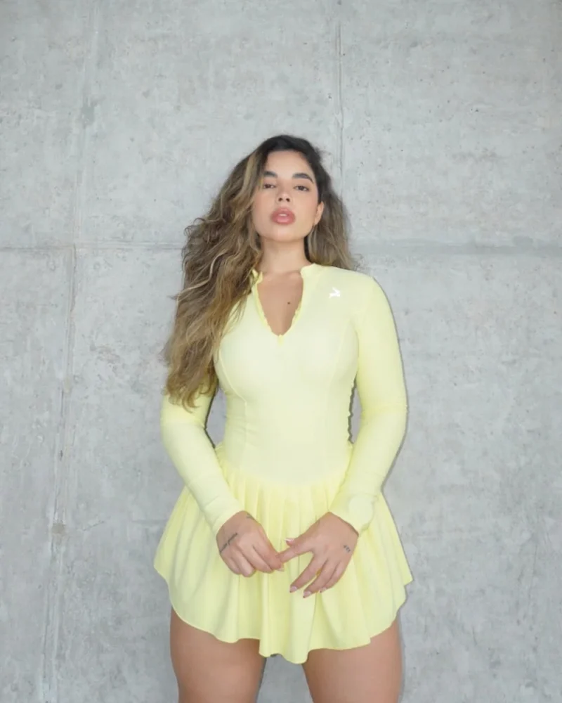 Vestido Esbelta Manga Larga