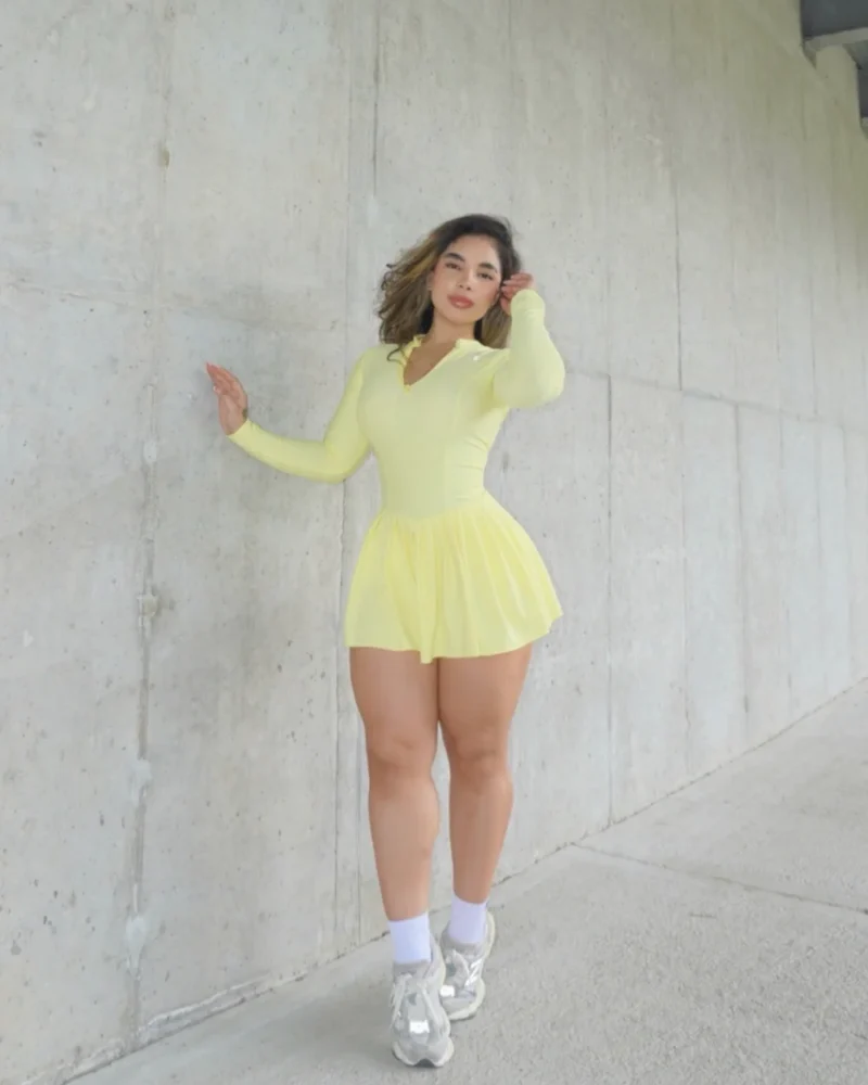 Vestido Esbelta Manga Larga