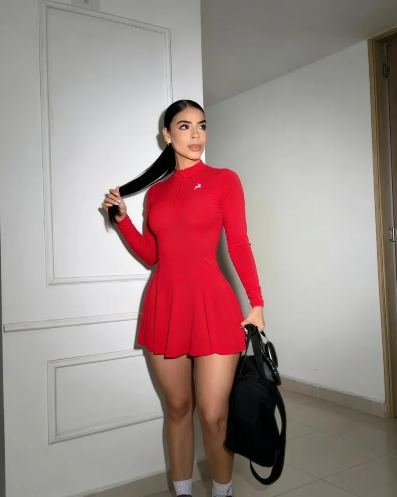 Vestido Esbelta Manga Larga