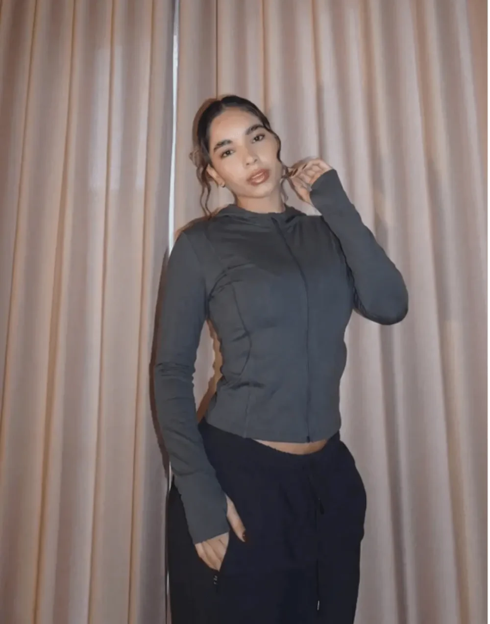 Chaqueta Silueta Pro gris oscuro, talla XL — Cervo Sport, ropa deportiva de mujer