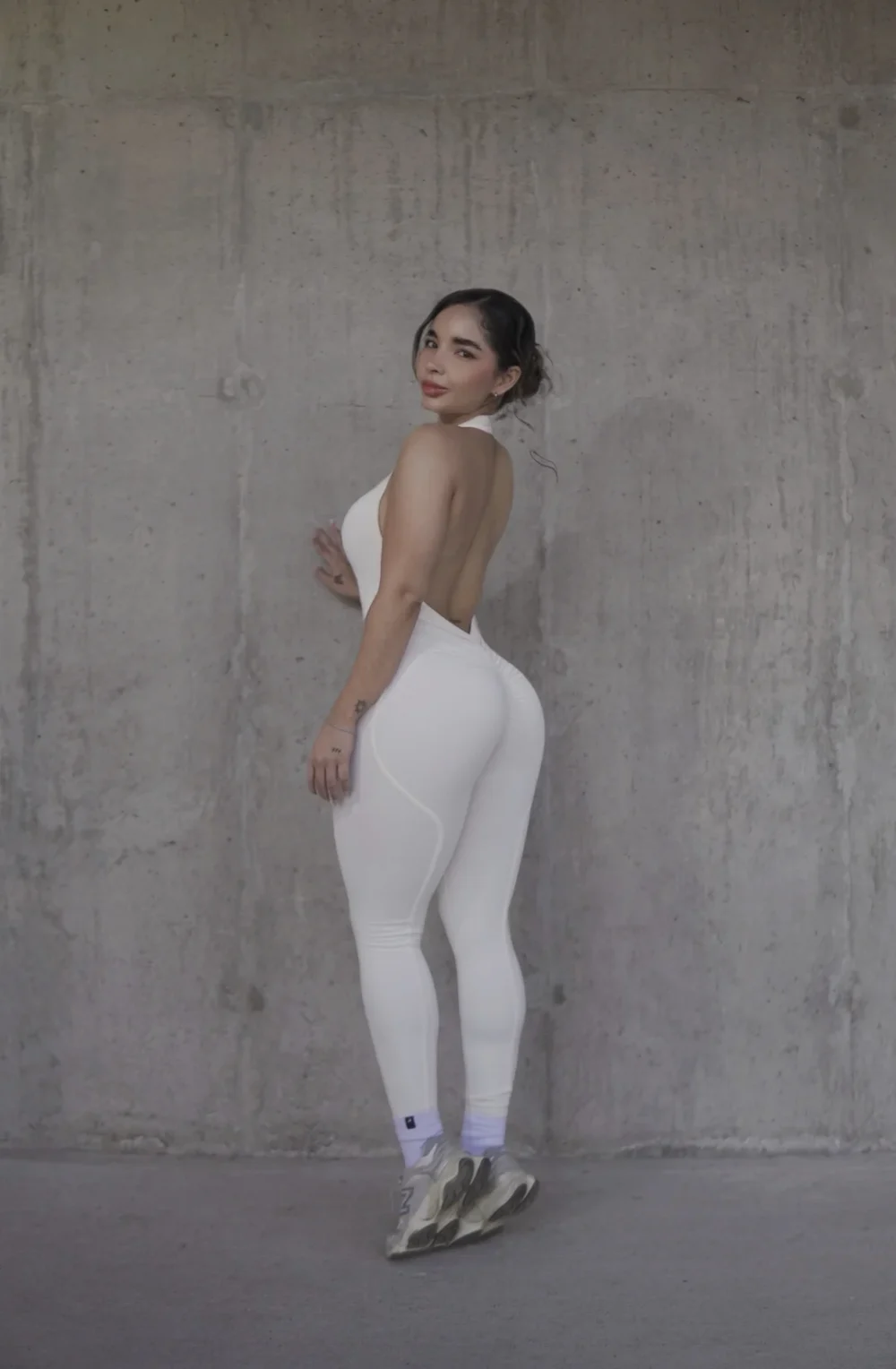 Enterizo Long Athletic blanco, talla única — Cervo Sport, ropa deportiva de mujer