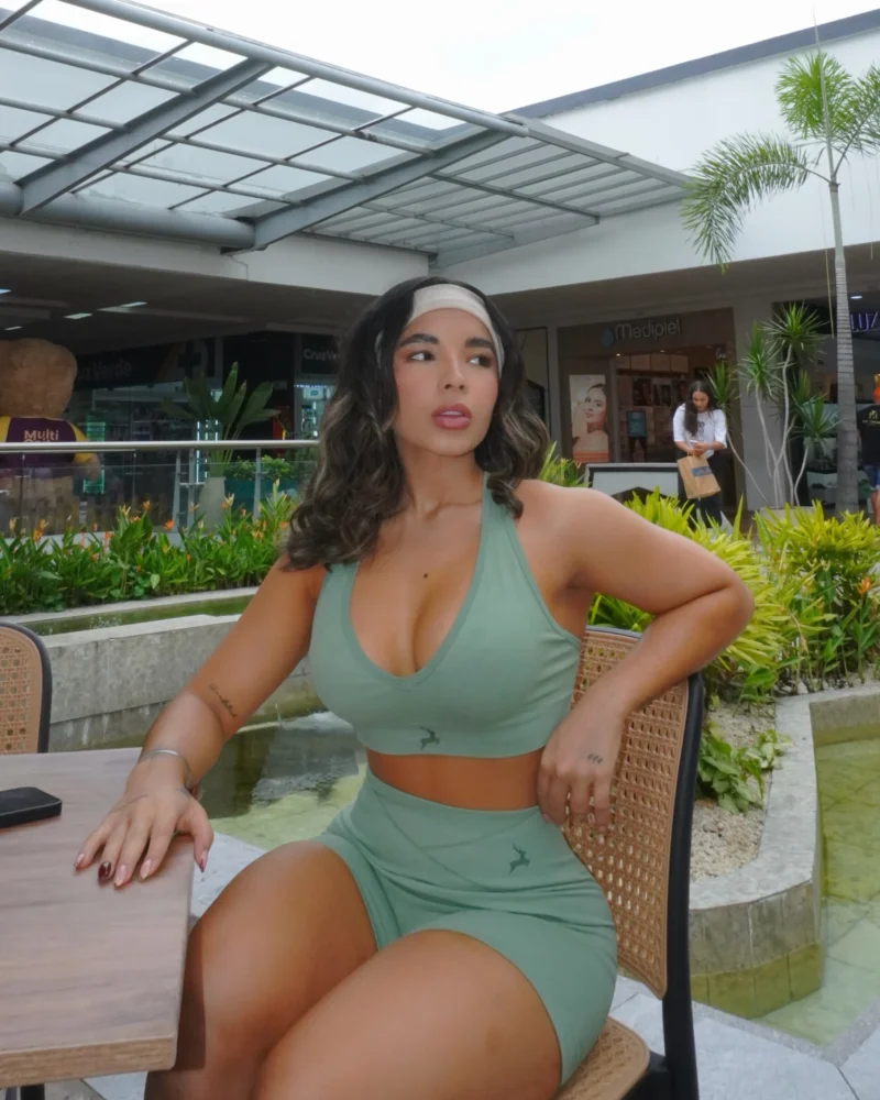 Set Active verde hoja, talla única — Cervo Sport, ropa deportiva de mujer