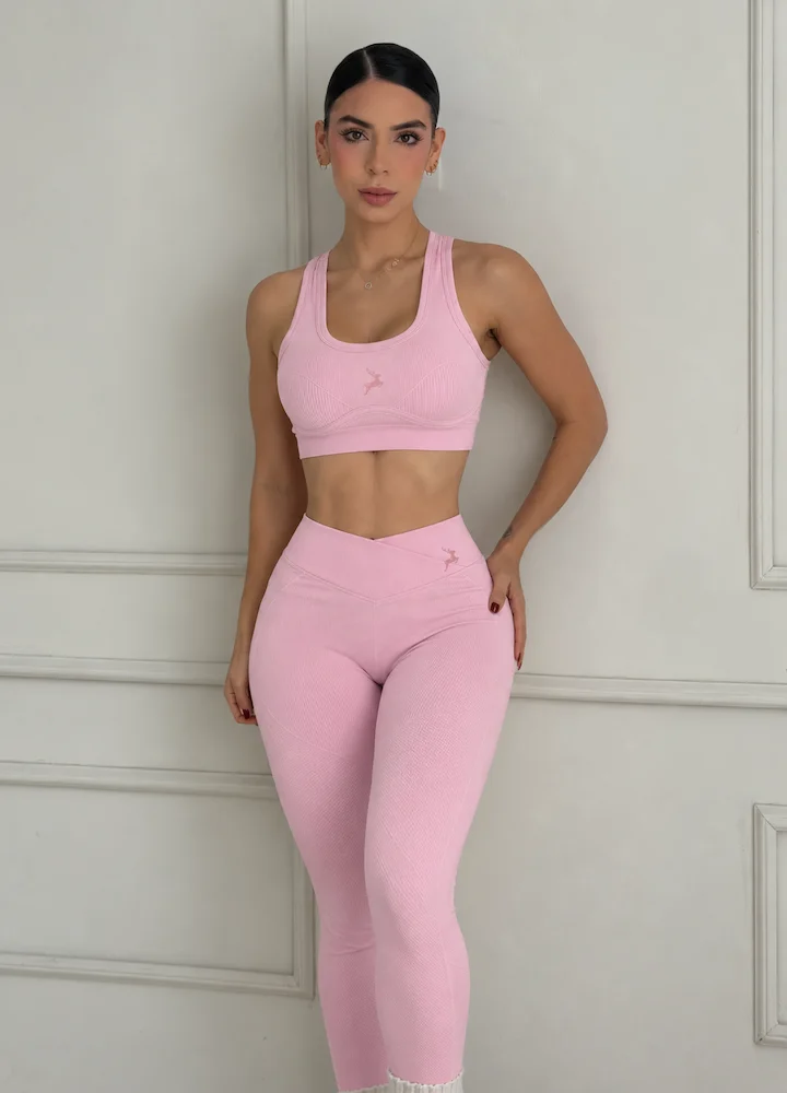 Set Silueta Long rosado, talla única — Cervo Sport, ropa deportiva de licras