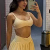 Top Confort amarillo mantequilla, talla S — Cervo Sport, ropa deportiva de mujer