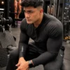 Camiseta Manga Larga Cremallera negro, talla XXL — Cervo Sport, ropa deportiva de hombre