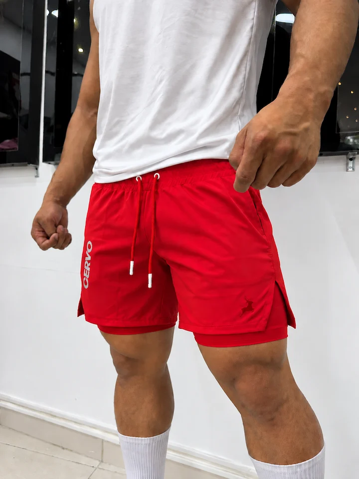 Pantaloneta Licra Interna rojo, talla S — Cervo Sport, ropa deportiva de hombre